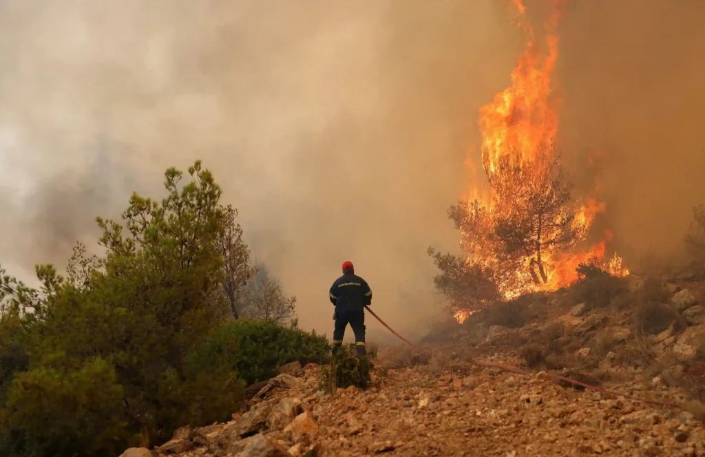 Greece Wildfire Risk: Attica, Boeotia and Evia on High Alert