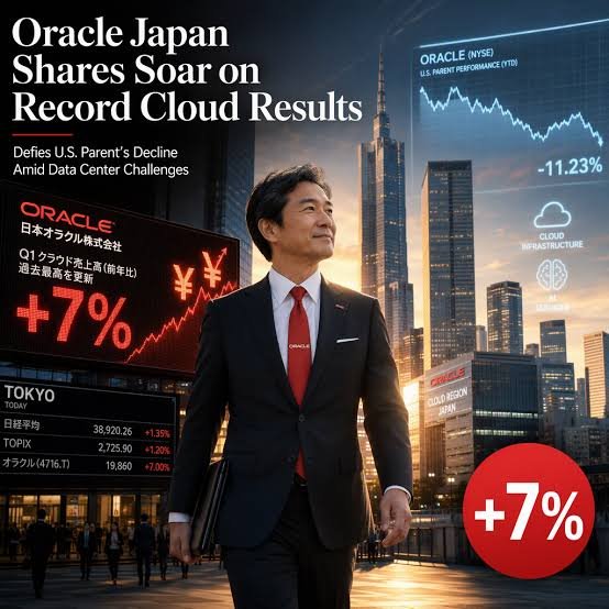 Oracle Japan Stock Climbs 7% Following Record First-Quarter Performance Japan Stock