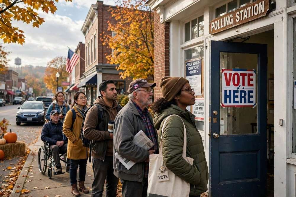 midterm voting polling station during the US midterm elections 2026